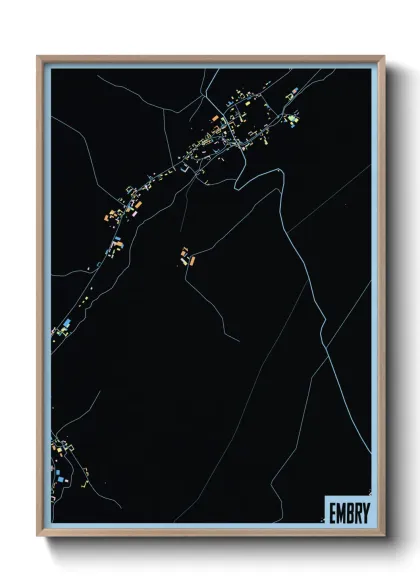 Une affiche de carte sur Embry