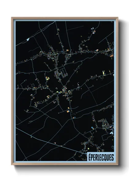 Une affiche de carte sur Éperlecques