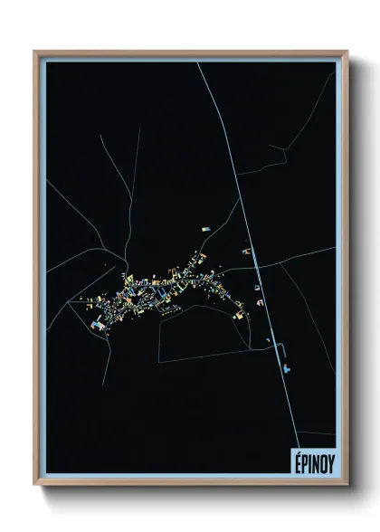 Une affiche de carte sur Épinoy