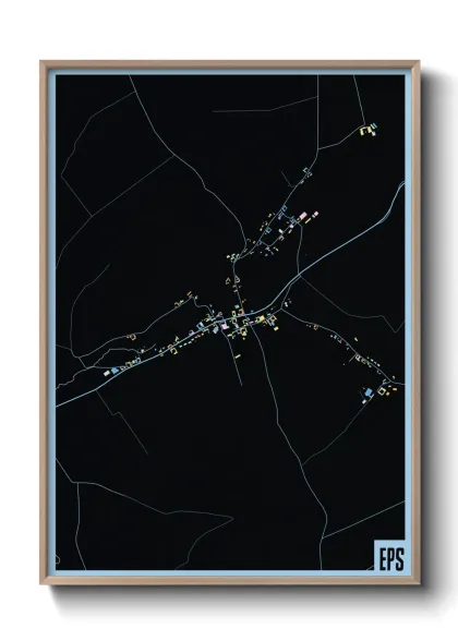 Une affiche de carte sur Eps