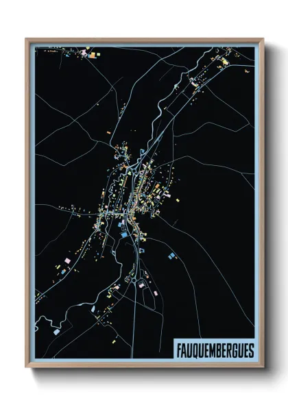 Une affiche de carte sur Fauquembergues