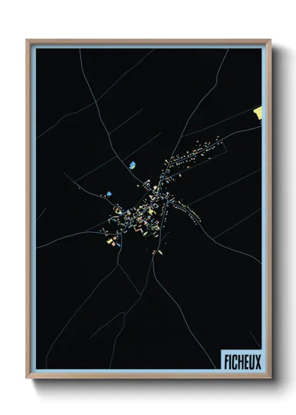 Une affiche de carte sur Ficheux
