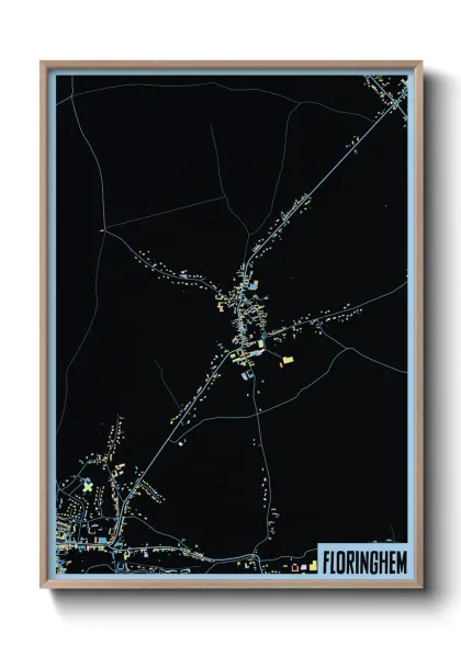 Une affiche de carte sur Floringhem