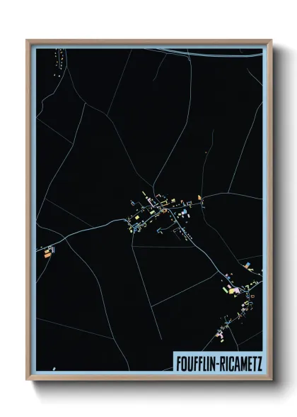 Une affiche de carte sur Foufflin-Ricametz