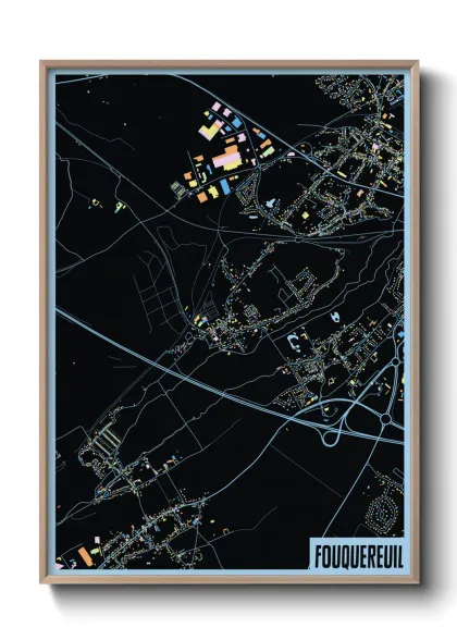 Une affiche de carte sur Fouquereuil