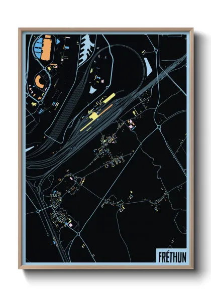 Une affiche de carte sur Fréthun