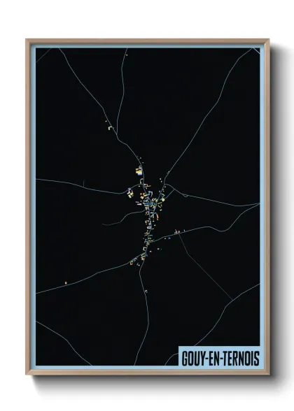 Une affiche de carte sur Gouy-en-Ternois