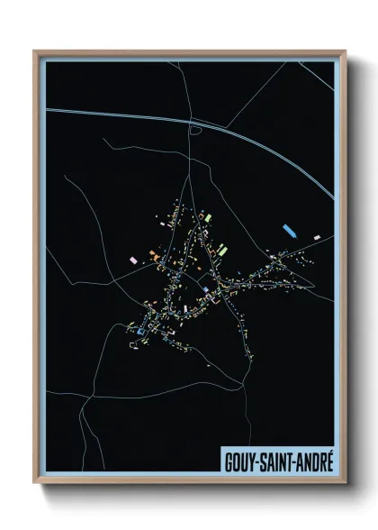 Une affiche de carte sur Gouy-Saint-André