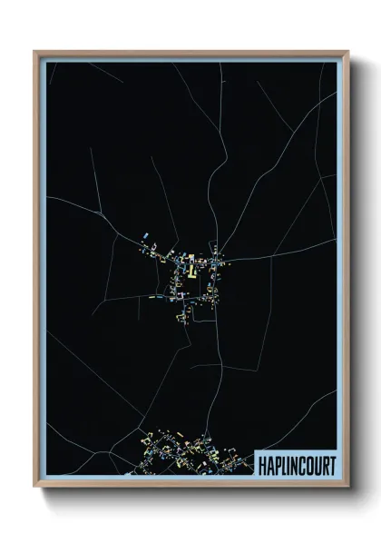 Une affiche de carte sur Haplincourt