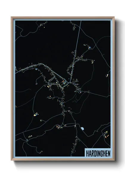 Une affiche de carte sur Hardinghen