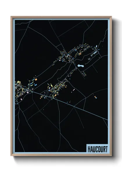 Une affiche de carte sur Haucourt