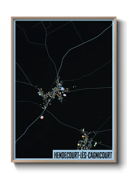 Une affiche de carte sur Hendecourt-lès-Cagnicourt