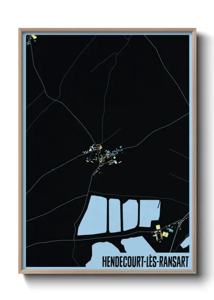 Une affiche de carte sur Hendecourt-lès-Ransart