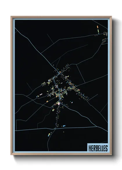 Une affiche de carte sur Herbelles