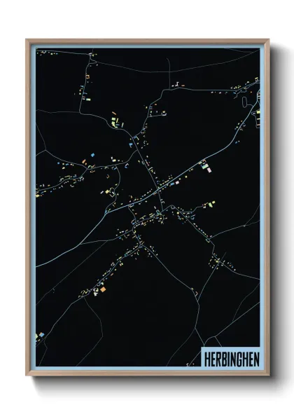 Une affiche de carte sur Herbinghen