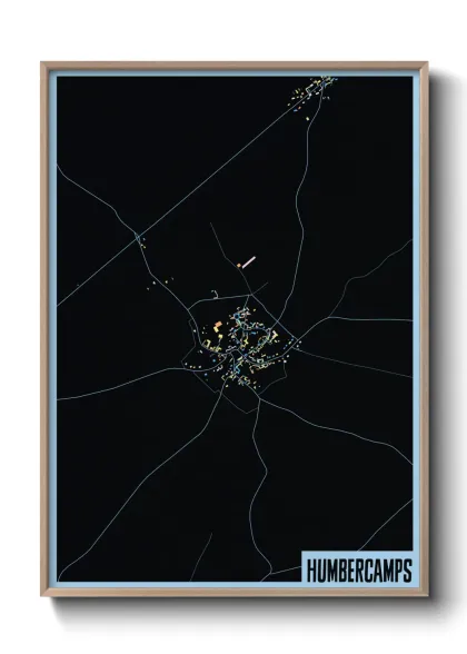 Une affiche de carte sur Humbercamps