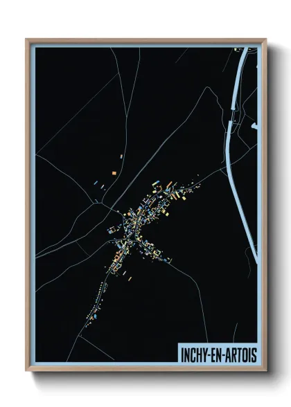 Une affiche de carte sur Inchy-en-Artois