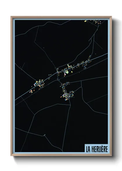 Une affiche de carte sur La Herlière