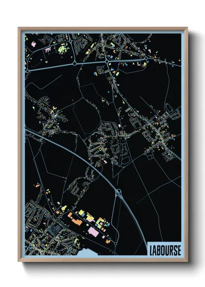 Une affiche de carte sur Labourse