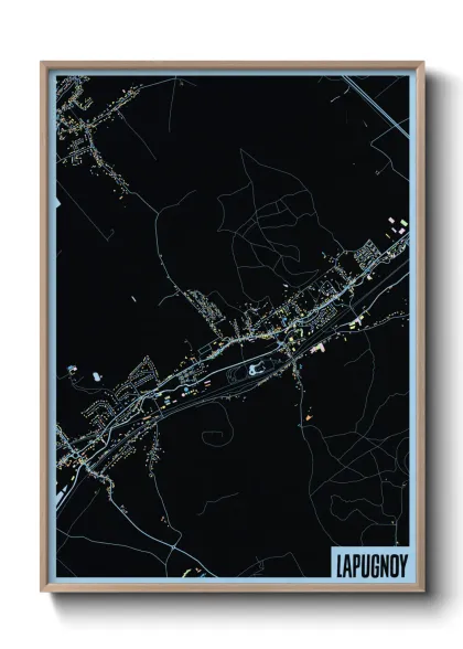 Une affiche de carte sur Lapugnoy