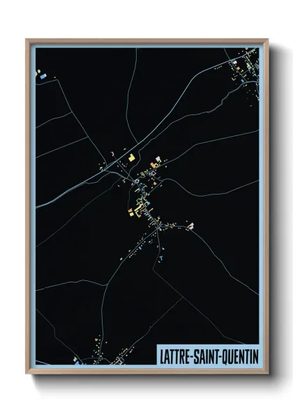 Une affiche de carte sur Lattre-Saint-Quentin
