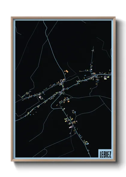 Une affiche de carte sur Lebiez