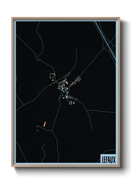 Une affiche de carte sur Lefaux