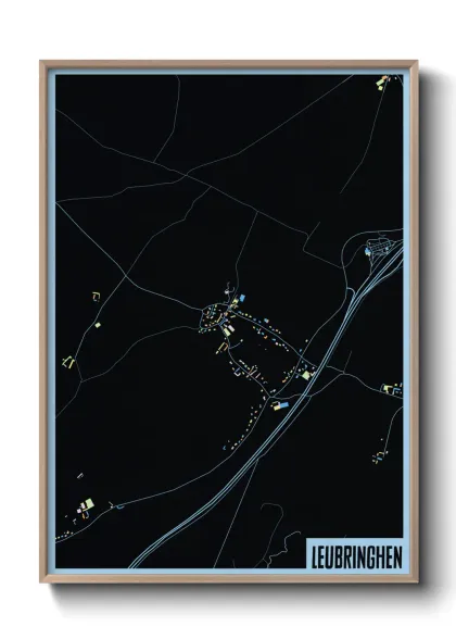 Une affiche de carte sur Leubringhen