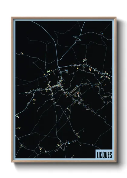 Une affiche de carte sur Licques