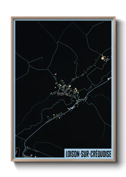 Une affiche de carte sur Loison-sur-Créquoise