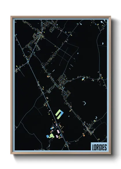 Une affiche de carte sur Lorgies