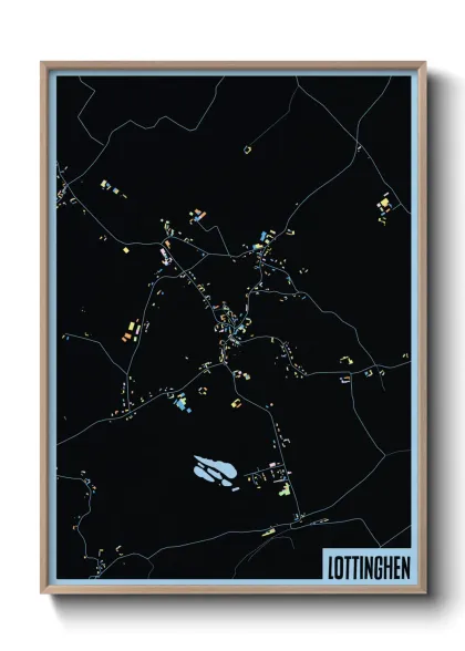 Une affiche de carte sur Lottinghen