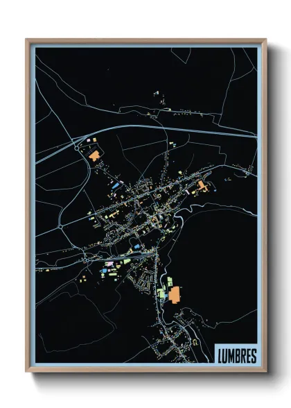 Une affiche de carte sur Lumbres