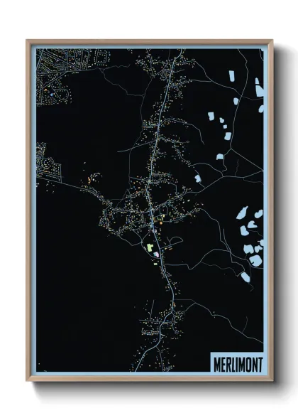 Une affiche de carte sur Merlimont