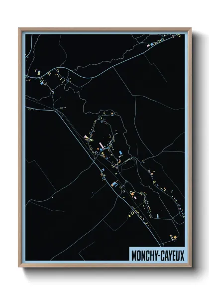 Une affiche de carte sur Monchy-Cayeux