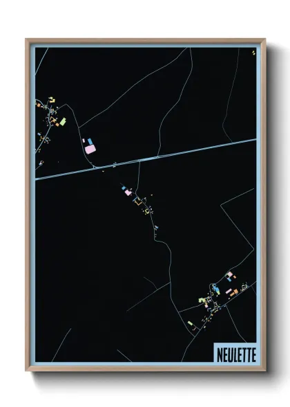 Une affiche de carte sur Neulette