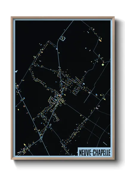 Une affiche de carte sur Neuve-Chapelle
