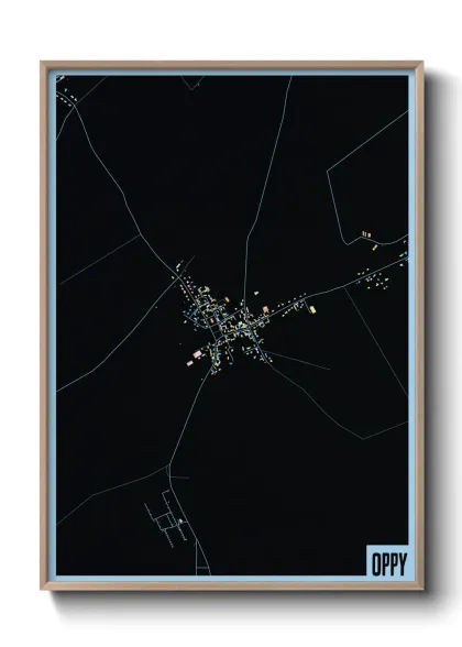 Une affiche de carte sur Oppy