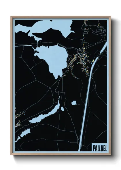 Une affiche de carte sur Palluel