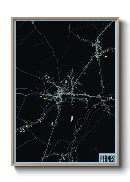 Une affiche de carte sur Pernes