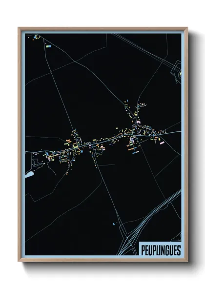 Une affiche de carte sur Peuplingues