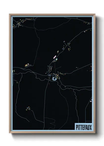 Une affiche de carte sur Pittefaux