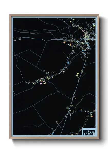 Une affiche de carte sur Pressy