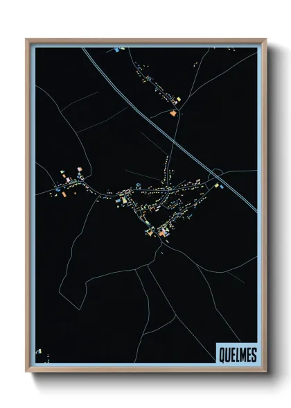 Une affiche de carte sur Quelmes