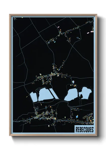Une affiche de carte sur Rebecques