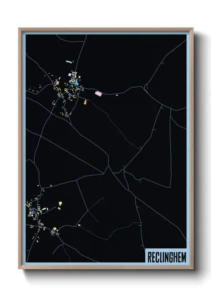 Une affiche de carte sur Reclinghem