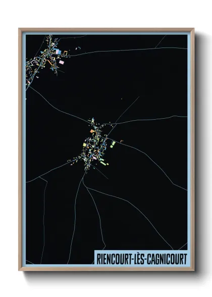 Une affiche de carte sur Riencourt-lès-Cagnicourt