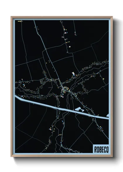 Une affiche de carte sur Robecq