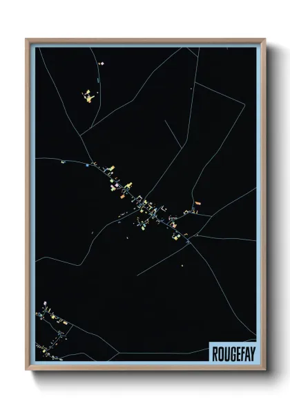 Une affiche de carte sur Rougefay