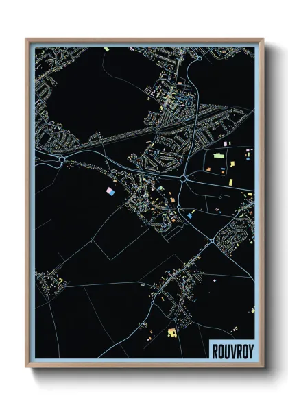 Une affiche de carte sur Rouvroy